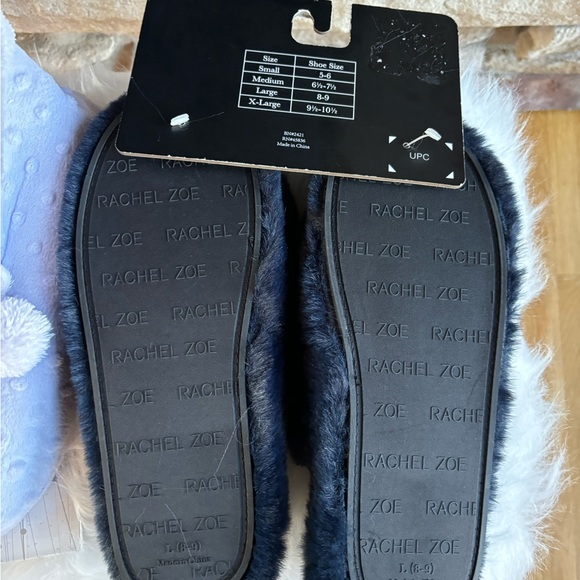 NWT Rachel Zoe Sierra Slip On Slippers Blue Womens Large 8-9 Super Soft:) - Picture 2 of 3